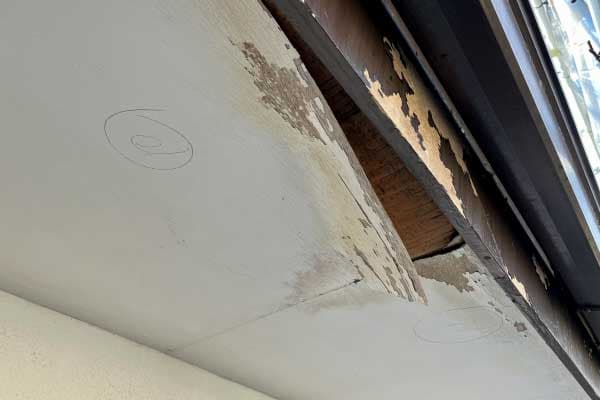 軒天の変色・剥がれ