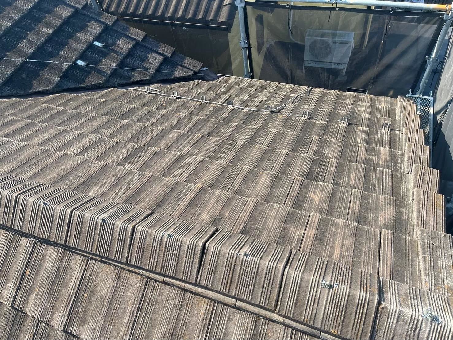 施工前築35年セメント瓦